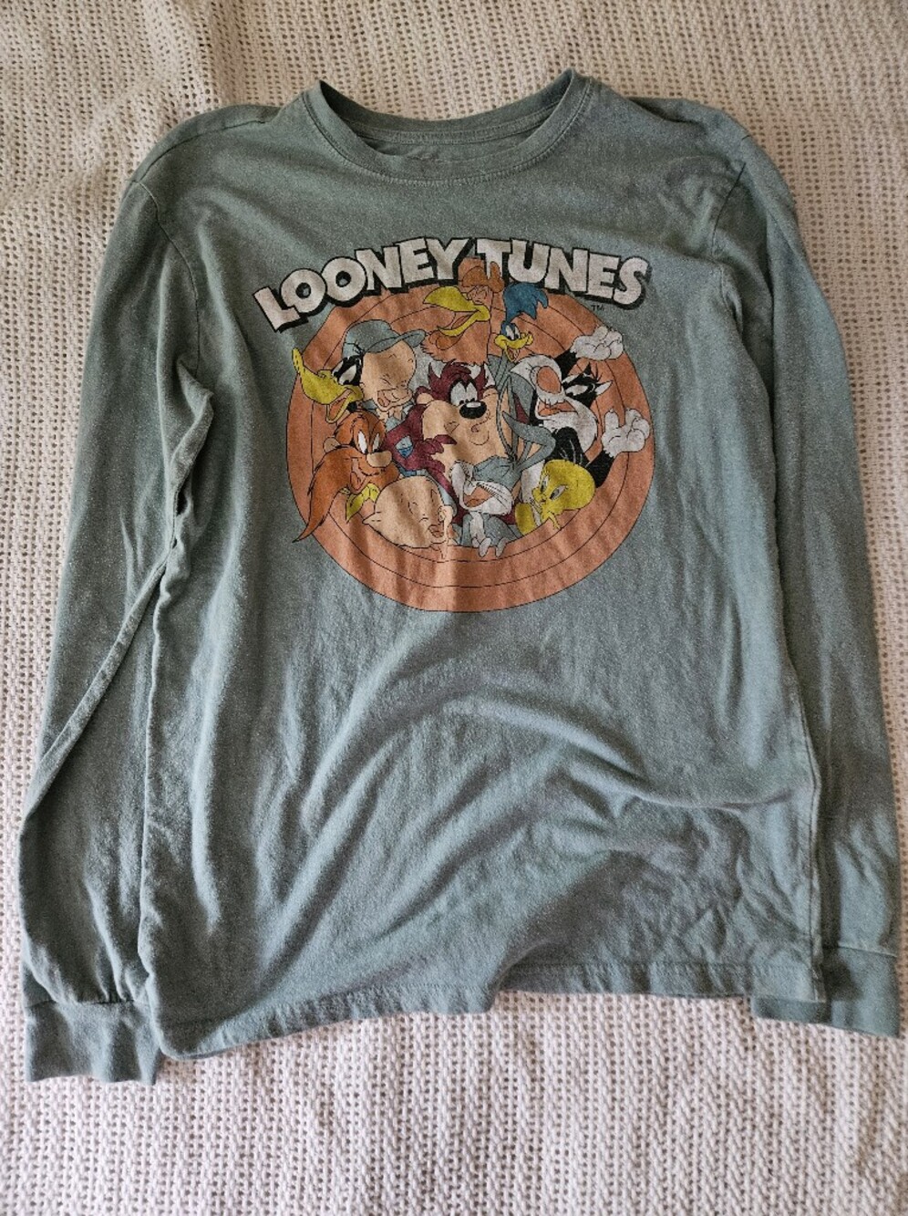 Warner Bros. Looney Tunes Men's Graphic Tee - Teal, Yellow, Pink